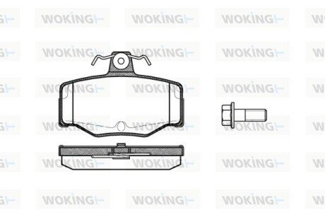 Колодки дискового тормоза WOKING P243300