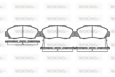 Колодки дискового тормоза WOKING P251302 (фото 1)