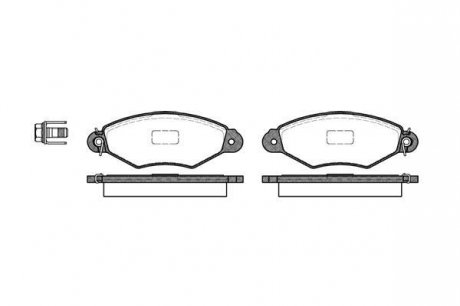 Колодки тормозные дисковые передние, RENAULT Kangoo, 97- (тип Bosch) - (7701206811 / 7701205995 / 7701205513) WOKING P7433.00 (фото 1)