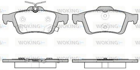 Колодки тормозные дисковые Ford Focus III / задн (P9423.11) WOKING P942311