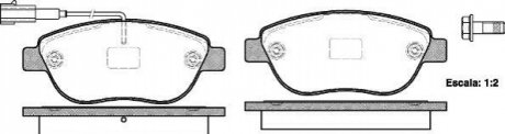 Колодки тормозные дисковые Fiat Doblo Combo 10> / Punto Linea 07> / перед (P9593 WOKING P959311 (фото 1)