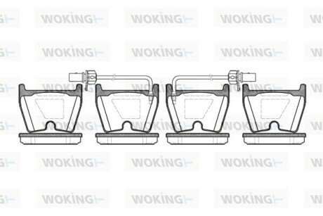 Колодки дискового тормоза WOKING P996302