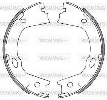 Колодки тормозные барабанные задние Hyundai Grandeur 2.2 03-,Hyundai Grandeur 3. WOKING Z465700