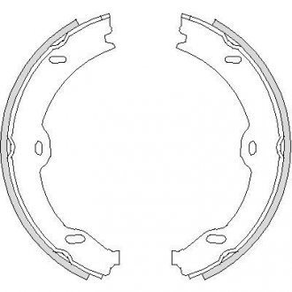 Колодки тормозные стояночного тормоза, 02- W211/220/221/222 - (2304200320 / 2304200312 / 2214200520) WOKING Z4708.00