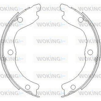 Колодки тормозные барабанные - (D40608H725 / 440608H725) WOKING Z4736.00