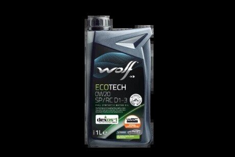 ECOTECH 0W20 SP/RC D1-3 1Lx12 Wolf 1049889