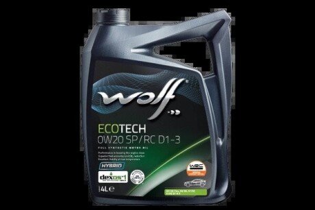 ECOTECH 0W20 SP/RC D1-3 4Lx4 Wolf 1049891