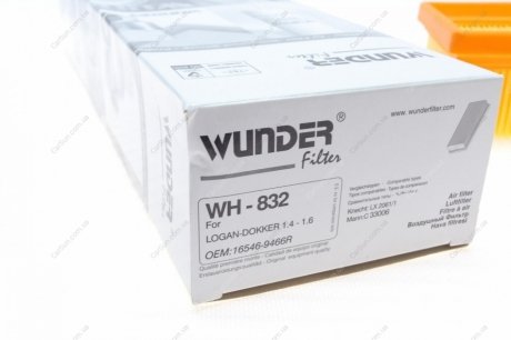 Фільтр повітряний Wunder WH 832