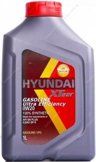 Олія моторна HYUNDAI Gasoline Ultra Efficiency 0W-20 1л - (оригінал) XTeer 1011121