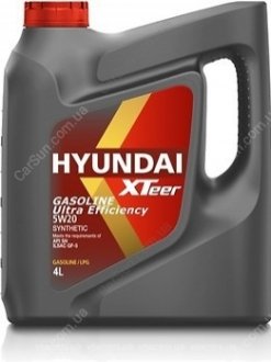 Олія моторна HYUNDAI Gasoline Ultra Efficiency 5W-20 4л - (оригінал) XTeer 1041001