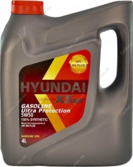 Олія моторна HYUNDAI Gasoline Ultra Protection 5W-50 4л - (оригінал) XTeer 1041129 (фото 1)