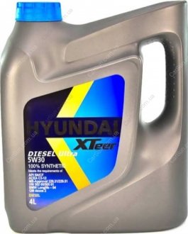 Олія моторна HYUNDAI Diesel Ultra 5W-30 4л - (оригінал) XTeer 1041222 (фото 1)