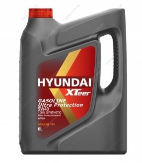 Олія моторна HYUNDAI Gasoline Ultra Protection 5W-40 6л - (оригінал) XTeer 1061126