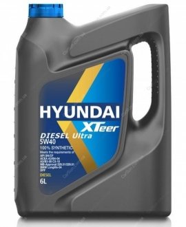 Масло моторное HYUNDAI Diesel Ultra 5W-40 6л - XTeer 1061223