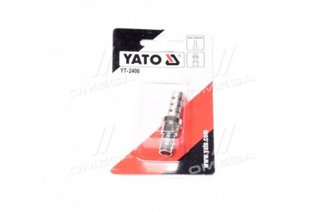 Швідкозьеднувальній перехідник до шлангу o = 10 мм (в-во) YATO YT-2406