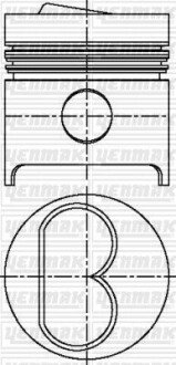 Поршень с кольцами і пальцем (размер отв. 82.60/STD) 1.7-1.9D (149 B 3,000, 149 B 4,000 M 705 BA,19 Yenmak 3103394000 (фото 1)