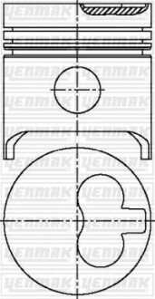 Поршень с кольцами і пальцем (размер отв. 80,00 / STD) Berlingo 1.8D 98- (161 A, A9A, XUD7) Yenmak 3103876000