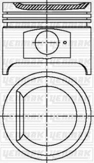 Поршень з кільцями і пальцем (розмір отв. 83.00/STD) CITROEN BX 1.6 PEUGEOT 309/405 1.6 Yenmak 3104116000 (фото 1)