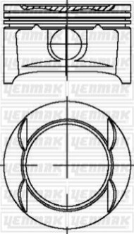Поршень с кольцами і пальцем (размер отв. 73,40 /STD) ASTRA G 1.4 (4цл.) (Z1, 4XEP Euro 4) Yenmak 3104214000 (фото 1)