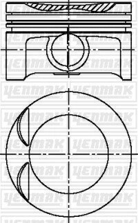 Поршень с кольцами і пальцем (размер отв. 81,60 / STD) ASTRA 1.8 (4 цл.) (C 18 XE / C 18 XEL / X 18 Yenmak 3104223000