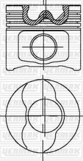 Поршень Fiat Stilo 1.9JTD/Alfa Romeo 2.4JTD (82.00mm/STD) = 7120980000 Yenmak 3104281000