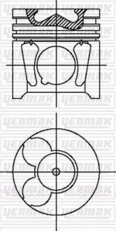 Поршень с кольцами і пальцем (размер отв. 85.00/STD) Jumper/Berlingo 2.0HDI 99- (RHR (DW10BTED4) Kug Yenmak 3104497000