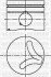 Поршень з кільцями і пальцем (розмір отв. 80,00/STD) 318/325/525/725 2.5 92-, Omega B 2.5TD (M41, M5 Yenmak 3104613000 (фото 1)
