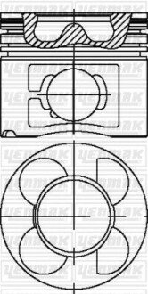Поршень с кольцами і пальцем (размер отв. 84 / STD) (M57 D30, M47D20R, TD6) Yenmak 3104615000