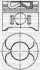 Поршень с кольцами і пальцем (размер отв. 88.01 / STD) W202/W210/W211 200-320CDI  (OM611 DE22 LA OM6 3104718000