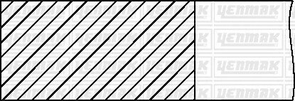 Комплект поршневих кілець (на 1 поршень) 1.2 (69.5/STD) (1.2/1.5/2.5) Yenmak 9109151050