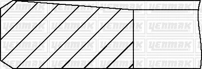 Кільця поршневі Ford Connect 1.8TDCI 02- (82.50mm/STD) (2.5-2-3) Yenmak 9109964000 (фото 1)