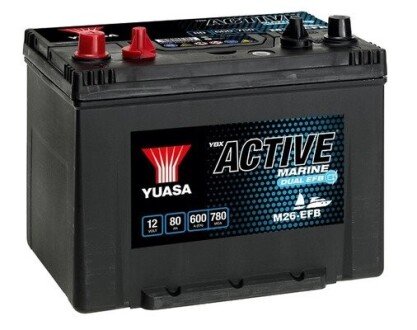 Akumulator 12V 80Ah/600A DUAL (L+ standardowy) 260x174x200 B01 (efb) YUASA M26-EFB