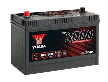 AKUMULATOR 100AH/800A P+ CARGO (OE-100C) YUASA YBX3640