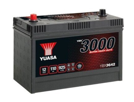 Akumulator 12V 135Ah/910A 1000 Series Super Heavy Duty (L+ Standardowy) 514x175x210 B03 (Rozruchowy) YUASA YBX3642