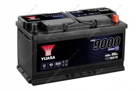 Аккумулятор AGM 12V 95Ah/850A Start Stop Plus (R+ standard) 2022 год YUASA YBX9019