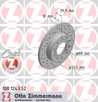 Автозапчастина ZIMMERMANN 100.1243.52