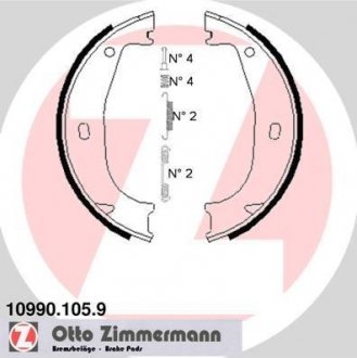 Колодки дискового тормоза ZIMMERMANN 10990.105.9