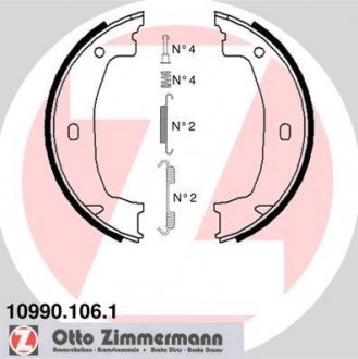 Гальмівні колодки ручного гальма ZIMMERMANN 10990.106.1 (фото 1)