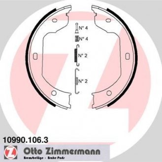 Колодки барабанного тормоза ZIMMERMANN 10990.106.3 (фото 1)