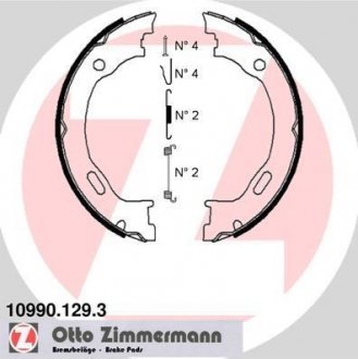 Колодки барабанного тормоза ZIMMERMANN 10990.129.3 (фото 1)
