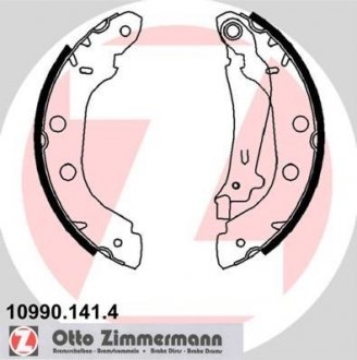 Колодки дискового тормоза ZIMMERMANN 10990.141.4