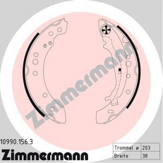 Комлект тормозных накладок ZIMMERMANN 109901563