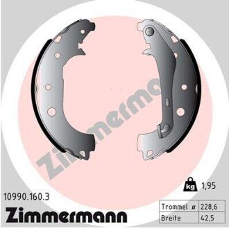 Комплект гальмівних колодок барабанних ZIMMERMANN 10990.160.3