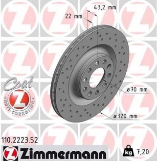 Автозапчасть ZIMMERMANN 110.2223.52