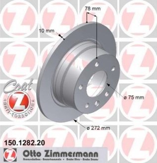 Гальмівний диск ZIMMERMANN 150.1282.20 (фото 1)
