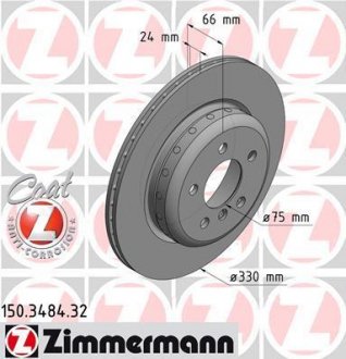 Тормозной диск ZIMMERMANN 150.3484.32 (фото 1)