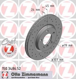 Автозапчасть ZIMMERMANN 150.3486.52