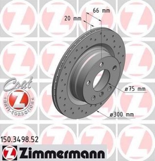 Тормозной диск - (34216792227) ZIMMERMANN 150.3498.52