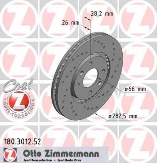 Автозапчасть ZIMMERMANN 180.3012.52