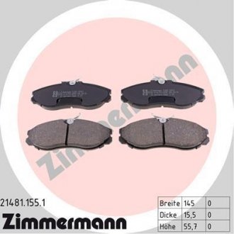 Колодки дискового тормоза ZIMMERMANN 21481.155.1 (фото 1)